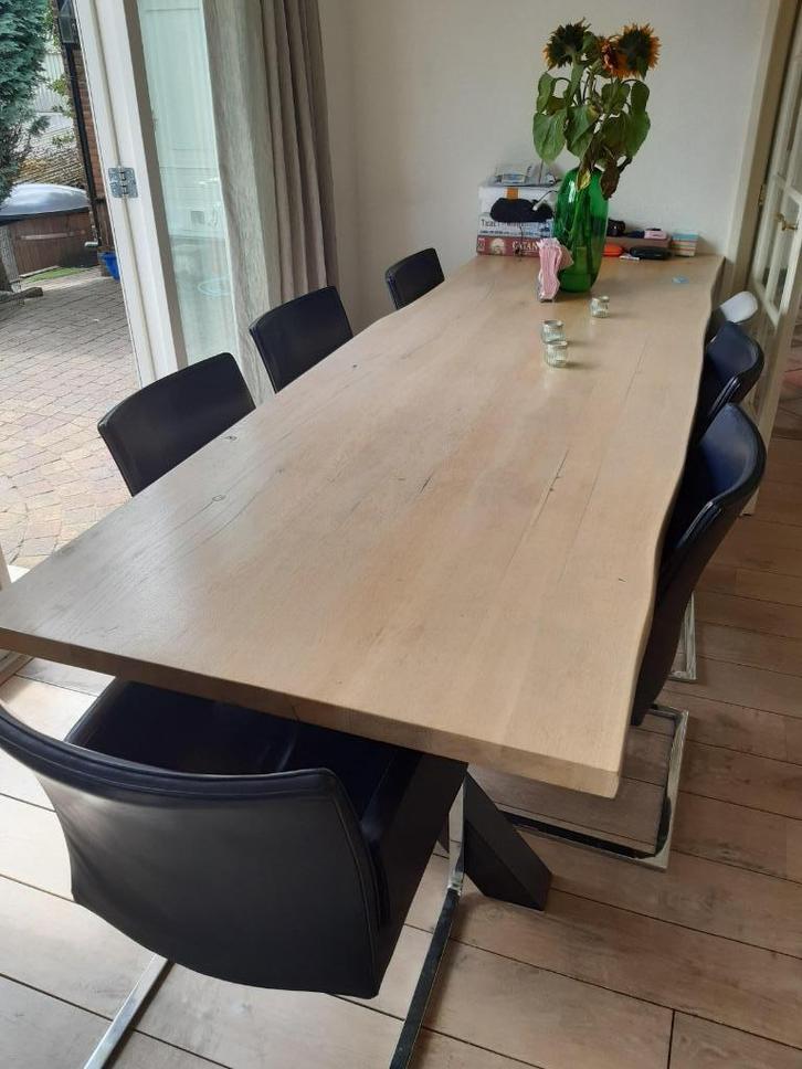 6 lederen WITTMANN stoelen, Huis en Inrichting, Stoelen, Gebruikt, Vijf, Zes of meer stoelen, Leer, Blauw, Ophalen