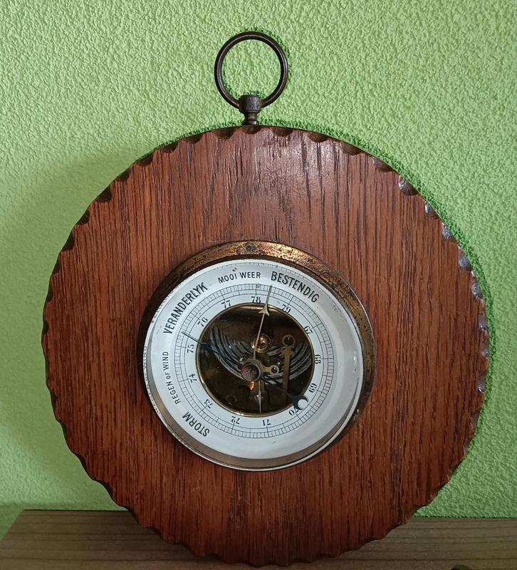 Vintage Barometer - Weersvoorspeller, Antiek en Kunst, Antiek | Gereedschap en Instrumenten, Ophalen of Verzenden