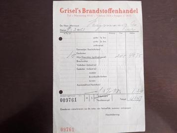 NL 1951; Rekening Grisel Tiel LEES beschikbaar voor biedingen