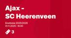 3 tickets Ajax - SC Heerenveen te koop., Drie personen of meer, November