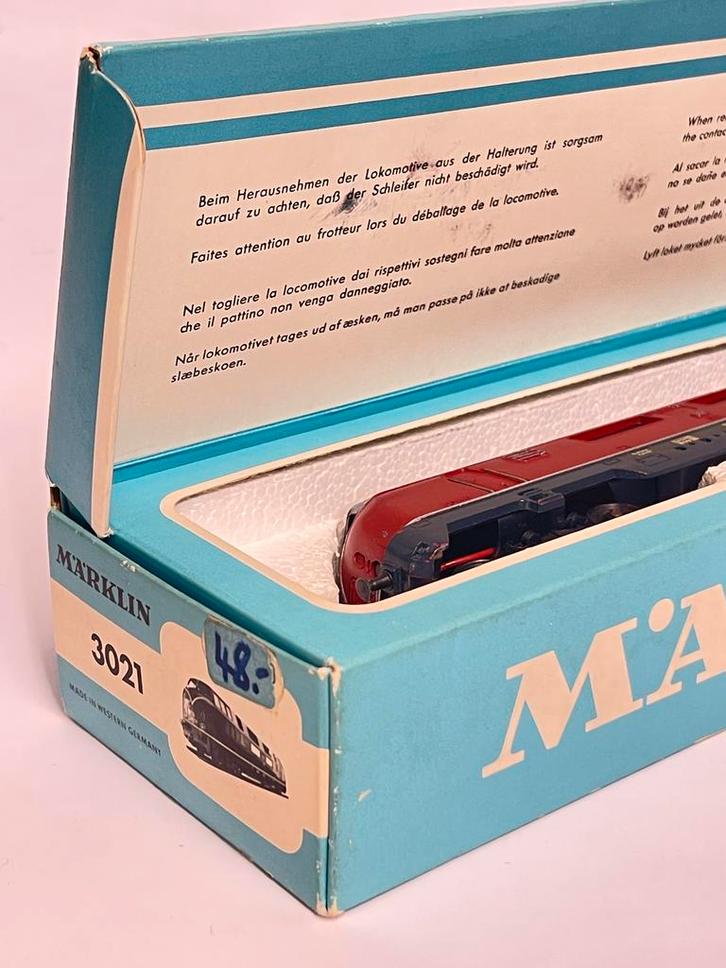 ** ZEER MOOI ** Märklin 3021 ** Blauwe gave doos **, Hobby en Vrije tijd, Modeltreinen | H0, Zo goed als nieuw, Locomotief, Wisselstroom