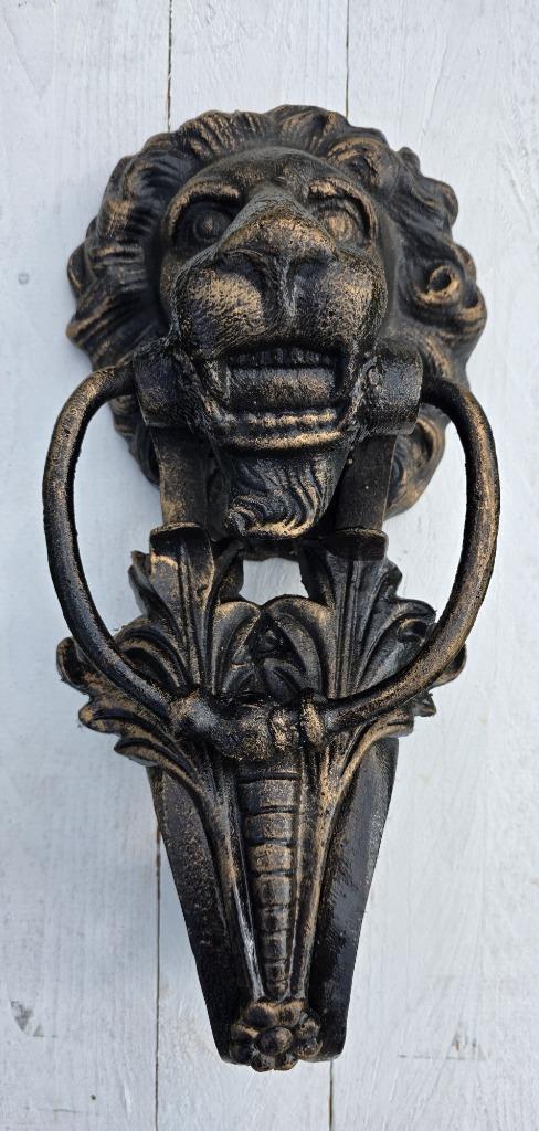 GROTE DEURKLOPPER / LEEUWENKOP / LEEUW, Tuin en Terras, Tuinwanddecoratie, Nieuw, Ophalen of Verzenden