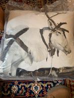 Kerst kussen rendier 50x50 cm, Huis en Inrichting, Verzenden, Nieuw, Wit, Vierkant