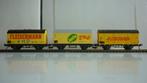 3 Fleischmann H0 gesloten goederenwagons, Gebruikt, Gelijkstroom, Fleischmann, Wagon