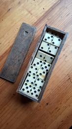 Antiek Dominospel, been/ebbenhout, Ophalen of Verzenden