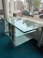 Glazen tafel met etages, Ophalen of Verzenden, Glas, Zo goed als nieuw, 25 tot 50 cm