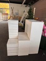 Witte houten zuilen set - diverse hoogtes, Huis en Inrichting, Woonaccessoires | Zuilen en Pilaren, Ophalen, Gebruikt