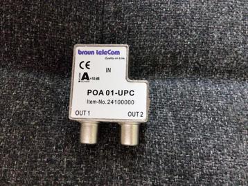 Braun Telcom Splitter PAO 01 UPC OOHALEN €7,50 beschikbaar voor biedingen