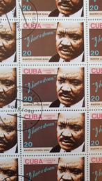 Martin luther king postzegel vel cuba 1896, Ophalen of Verzenden, Dier of Natuur
