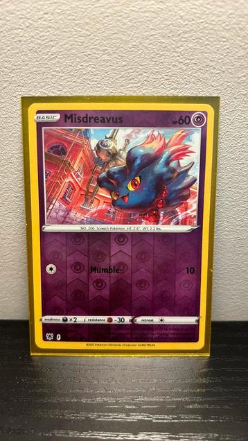 Misdreavus 058/189 astral radiance reverse holo pokemon rare beschikbaar voor biedingen