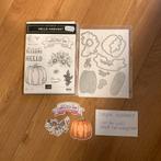 Hello harvest stampinup bundel stempels stansen, Ophalen of Verzenden, Zo goed als nieuw, EZ-mounted stempel