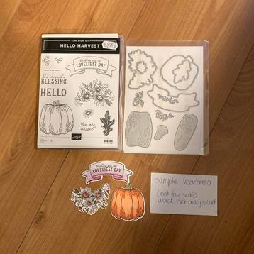 Hello harvest stampinup bundel stempels stansen beschikbaar voor biedingen