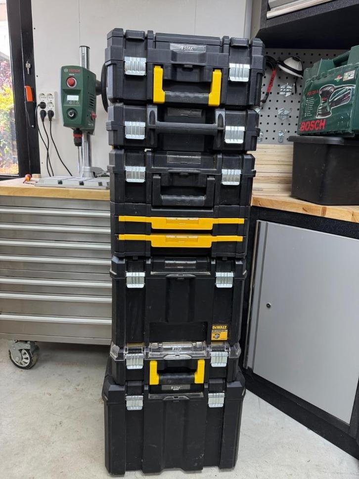 T-stak systeem van Dewalt en Stanley Fat Max Pro, Doe-het-zelf en Verbouw, Gereedschapskisten, Gebruikt, Ophalen