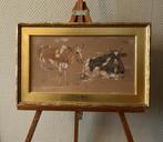 Schilderij 2 koeien in weiland (mogelijk A. Mauve), Antiek en Kunst, Kunst | Schilderijen | Klassiek, Ophalen of Verzenden