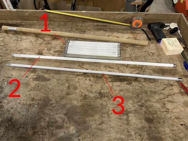 TL lamp + Led TL lamp 230v, Huis en Inrichting, Lampen | Losse lampen, Gebruikt, Overige typen, Minder dan 30 watt, Ophalen of Verzenden