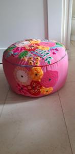 Poef roze /multicolor ibizastyle, Ophalen, Minder dan 50 cm, Rond, Nieuw