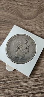 , zilveren rijksdaalder 1871 Willem 3 met mooie patiën, Koning Willem III, Zilver, Ophalen of Verzenden, Losse munt