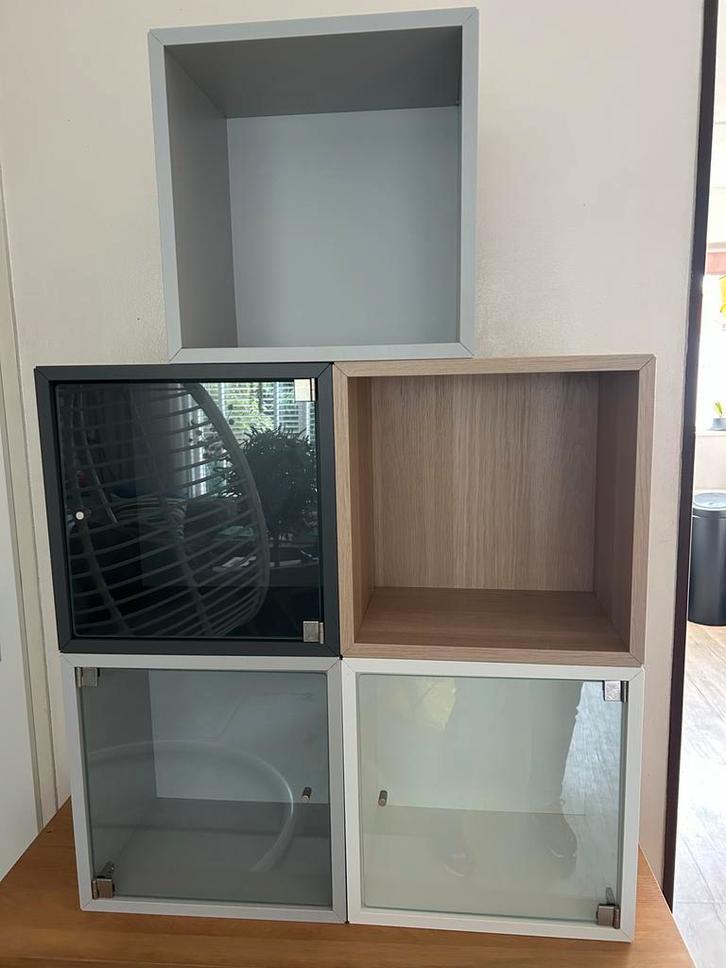 5 IKEA Eket kastjes modulair, Huis en Inrichting, Kasten | Vitrinekasten, Gebruikt, Minder dan 100 cm, Minder dan 50 cm, Minder dan 25 cm