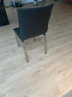 Eetkamerstoelen 8 st. Zwart semi-leer, Huis en Inrichting, Stoelen, Ophalen of Verzenden