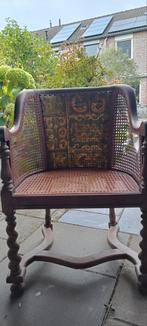 Oude Eiken Stoel voor Restauratie, Huis en Inrichting, Stoelen, Gebruikt, Bruin, Riet of Rotan, Eén