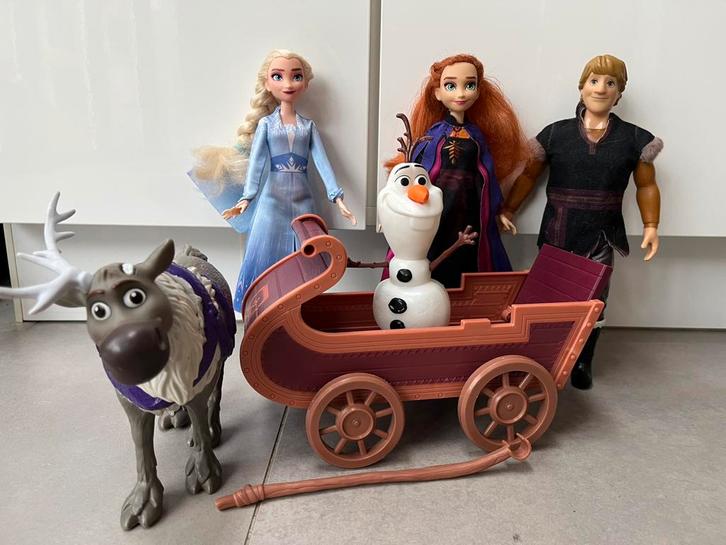 Set Frozen poppen met Olaf en Sven Hasbro, Kinderen en Baby's, Speelgoed | Actiefiguren, Gebruikt, Ophalen of Verzenden