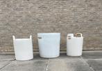 Mooie witte bloempotten, Overige materialen, Rond, Tuin, Zo goed als nieuw