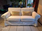 Witte 2-zits bank Ektorp, Huis en Inrichting, Banken | Bankstellen, Gebruikt, 150 tot 200 cm, Tweepersoons, 75 tot 100 cm