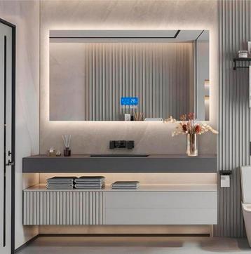 Grote luxe badkamer spiegel met LED-verlichting beschikbaar voor biedingen