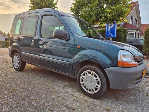 Renault Kangoo 1.4 RN 1999 Groen, Auto's, Renault, Particulier, Kangoo, Bluetooth, Elektrische achterklep, Schuifdeur, Startonderbreker