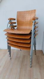 Design eetkamer stoelen Thonet, Huis en Inrichting, Ophalen, Gebruikt, Bruin, Metaal