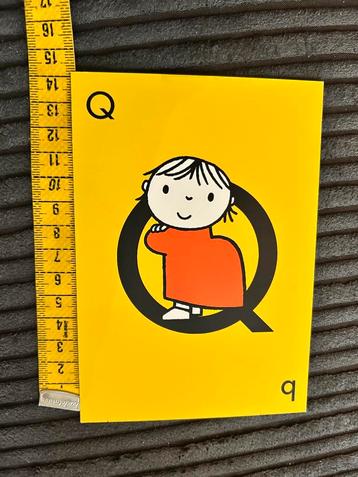 384. Kaart illustr Q letter q Dick Bruna beschikbaar voor biedingen