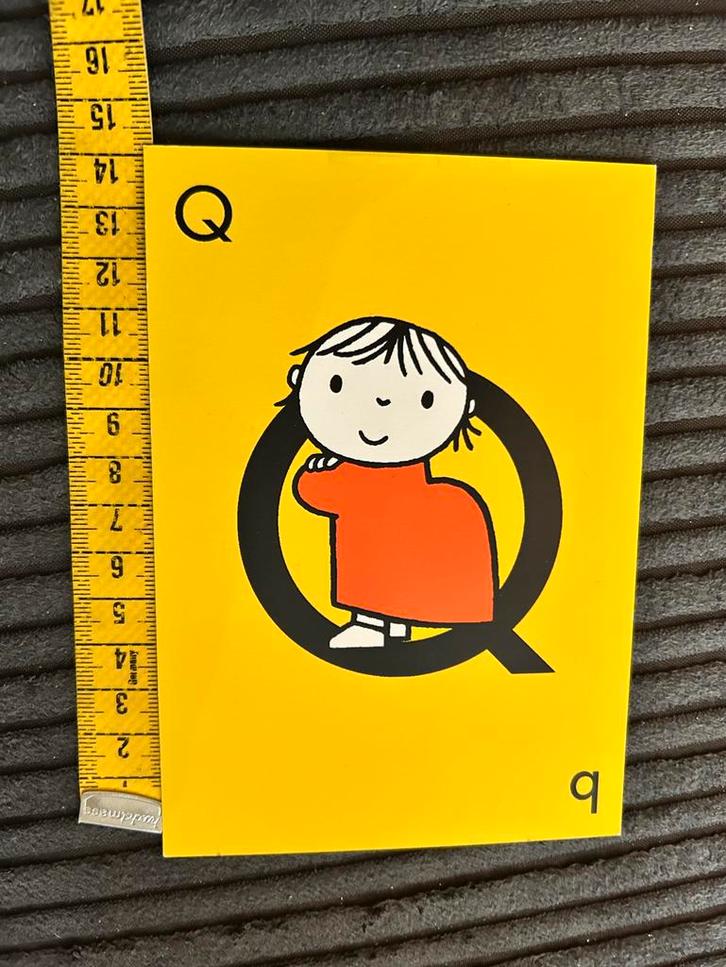 384. Kaart illustr Q letter q Dick Bruna, Verzamelen, Ansichtkaarten | Themakaarten, Ongelopen, Ophalen of Verzenden