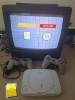 Complete ps1 set. Speelklaar! Met games en crt tv, Spelcomputers en Games, Ophalen of Verzenden, Zo goed als nieuw, Met 1 controller