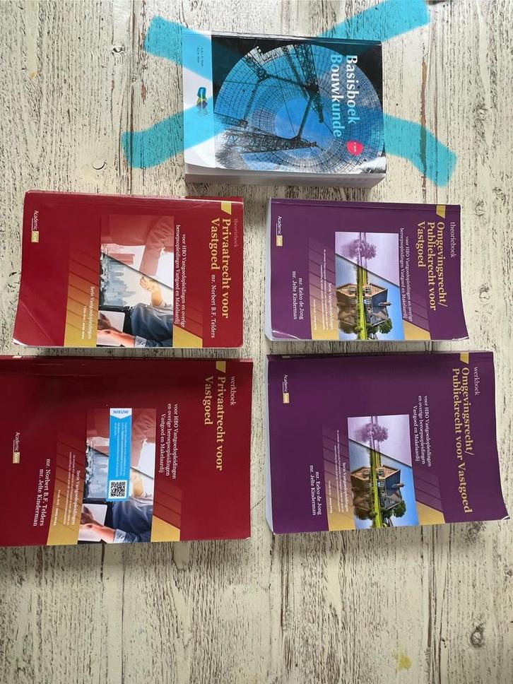 Assistent Makelaar studie boeken, privaatrecht publiekrecht, Boeken, Studieboeken en Cursussen, Zo goed als nieuw, Overige niveaus