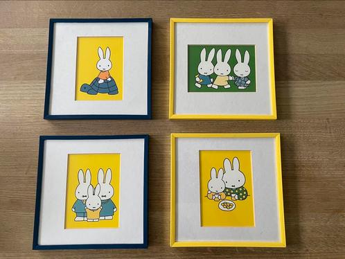 4 schattige vintage gerestylde Nijntje prentjes, Kinderen en Baby's, Kinderkamer | Inrichting en Decoratie, Nieuw, Wanddecoratie