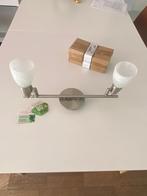 Energiezuinige Plafondlamp – met 2 verstelbare spots, Ophalen of Verzenden, Nieuw, Glas
