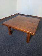 Donker eikenhouten Salontafel/Bijzettafel, Ophalen, Gebruikt, 50 tot 100 cm, 50 tot 100 cm