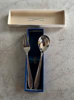 vleesvorkje jamlepel verzilverd Keltum posthoorntje + doosje, Ophalen of Verzenden