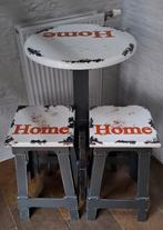 Statafel met 2 krukken, Ophalen of Verzenden, Zo goed als nieuw