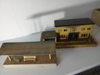 Vintage blikken Marklin station met perron jaren 50 (800), Ophalen, Wisselstroom, Brug, Tunnel of Gebouw, Nieuw