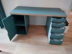 Ikea Lagkapten/Alex bureau turquoise, Ophalen, Gebruikt