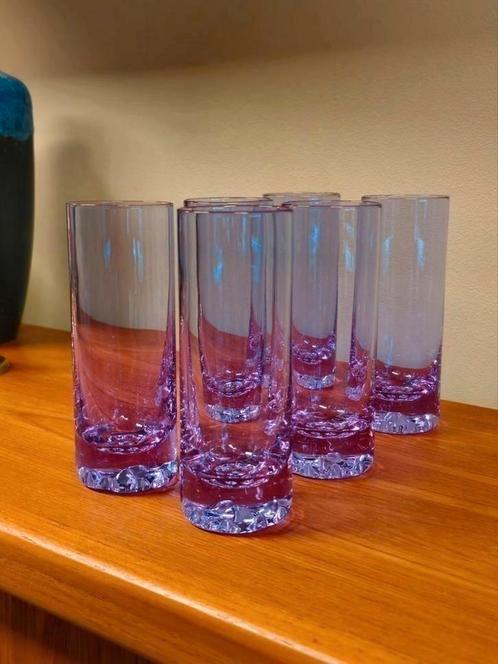 6x Murano Alexanderiet Neodymium Longdrinkglas Glazen, Verzamelen, Glas en Borrelglaasjes, Zo goed als nieuw, Ophalen of Verzenden
