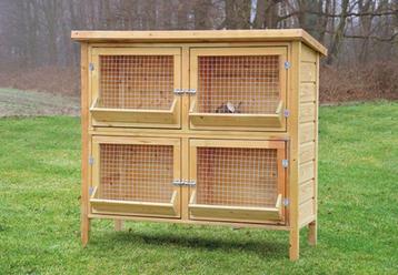 Konijnenverblijf Rijnlander beschikbaar voor biedingen