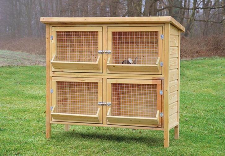 Konijnenverblijf Rijnlander, Dieren en Toebehoren, Knaagdieren en Konijnen | Hokken en Kooien, Nieuw, Hok, 90 cm of meer, 110 cm of meer