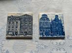 Vintage Delfts Blauwe Tegels - Amsterdamse Gevels, Ophalen of Verzenden