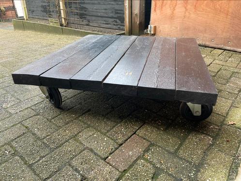 Salon tafel 100 x 100 x 25, Tuin en Terras, Picknicktafels, Zo goed als nieuw, Rechthoekig, Ophalen of Verzenden