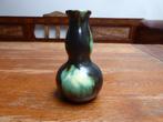 Art deco keramiek vaas, zwart en blauw/groen, Thulin