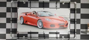 Ferrari poster/banner in steigerbuis frame Afm. 160x90cm beschikbaar voor biedingen