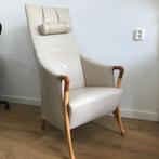 Giorgetti Progetti 64240 Highback chair fauteuil  leer, Ophalen, Gebruikt, Hout, Nvt