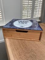 Franse theebox met  glas bovenzijde 2x, Ophalen of Verzenden, Zo goed als nieuw, Minder dan 50 cm, Minder dan 50 cm